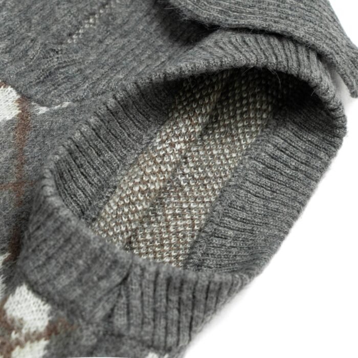 sleeveless sweaters for men v neck waffle graphic 100 wool mens Sweaters supplier Ainear-clothing