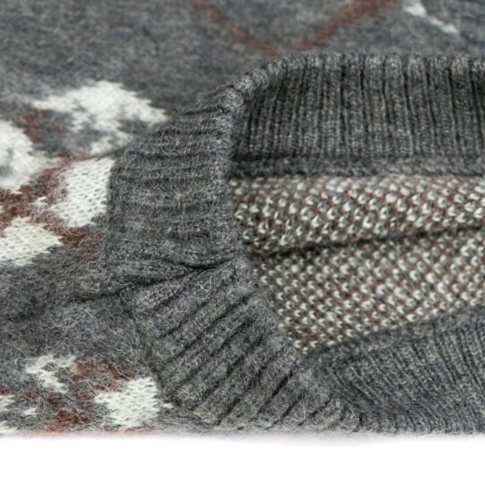 sleeveless sweaters for men v neck waffle graphic 100 wool mens Sweaters supplier Ainear-clothing