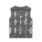 sleeveless sweaters for men v neck waffle graphic 100 wool mens Sweaters supplier Ainear-clothing