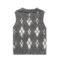 sleeveless sweaters for men v neck waffle graphic 100 wool mens Sweaters supplier Ainear-clothing