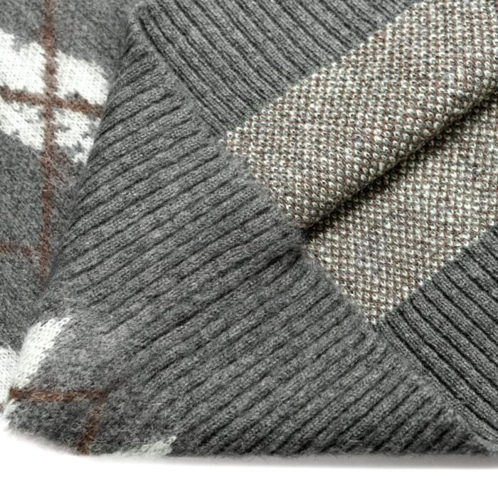 sleeveless sweaters for men v neck waffle graphic 100 wool mens Sweaters supplier Ainear-clothing