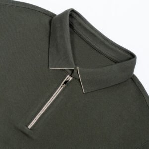 cashmere polo T-shirt 1/4 zip lightweight