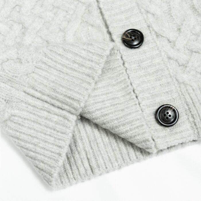 mens Sweaters supplier mock neck mens sweaters breasted cashmere basic cardigan cable weave striped