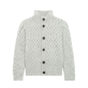 mens Sweaters supplier mock neck mens sweaters breasted cashmere basic cardigan cable weave striped