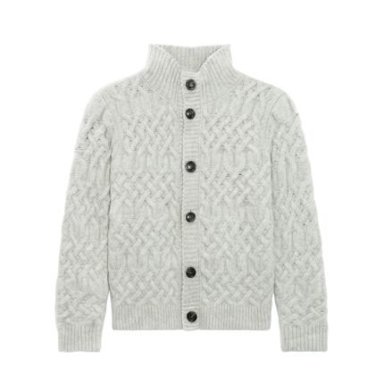 mens Sweaters supplier mock neck mens sweaters breasted cashmere basic cardigan cable weave striped