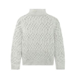 cashmere cardigan cable weave striped