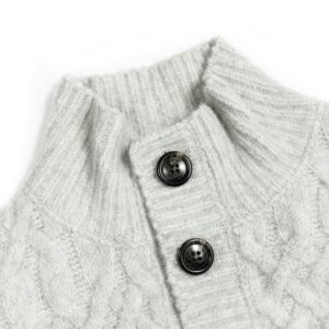 cashmere cardigan cable weave striped
