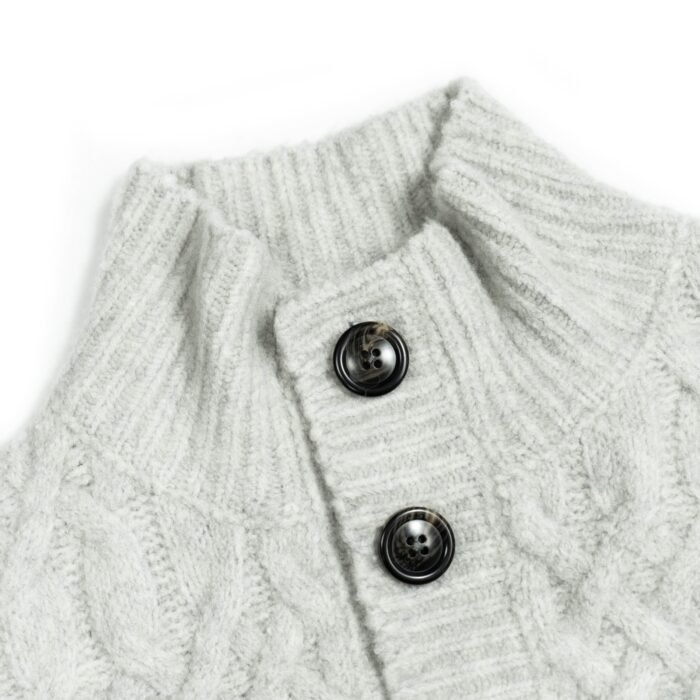mens Sweaters supplier mock neck mens sweaters breasted cashmere basic cardigan cable weave striped