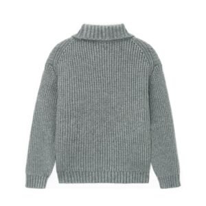 acrylic cardigan full zip ribbed