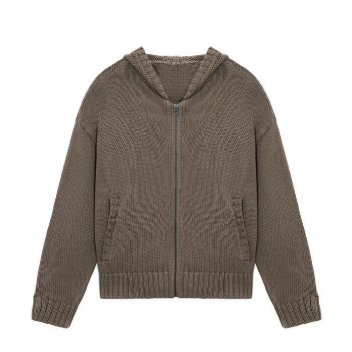 mens Sweaters bulk full zip cardigan zip hoodie knit lightweight hooded sweaters Ainear-clothing