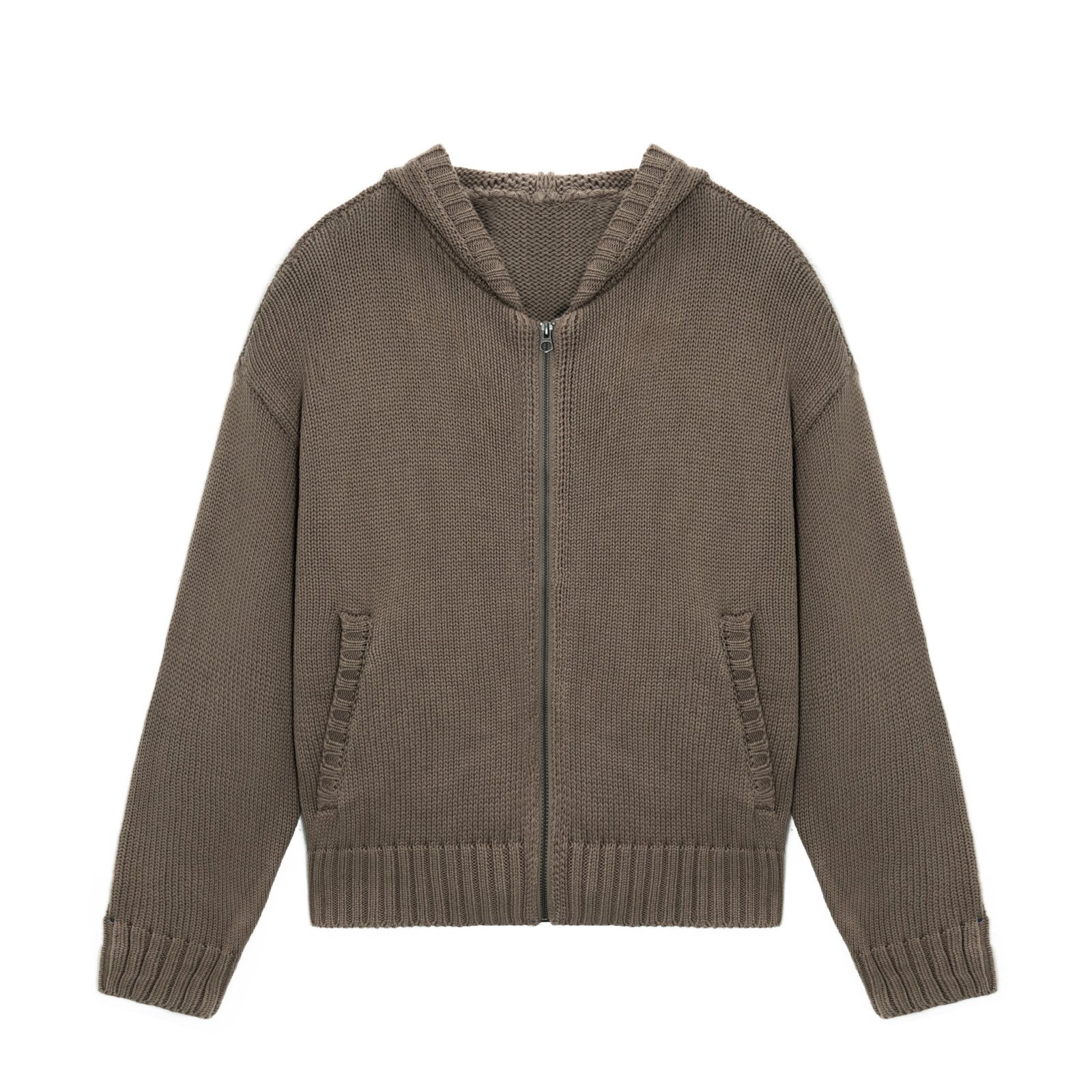 mens Sweaters bulk full zip cardigan zip hoodie knit lightweight hooded sweaters Ainear-clothing
