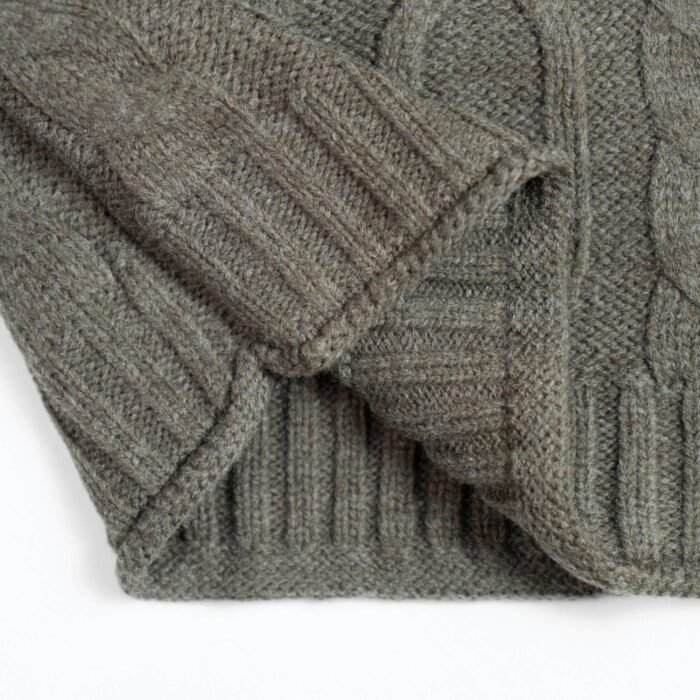 mens Sweaters wholesale acrylic jacquard cable acid wash mens knit sweaters from Ireland