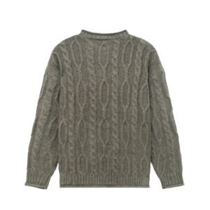 acrylic pullove acid wash jacquard cable