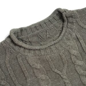 acrylic pullove acid wash jacquard cable