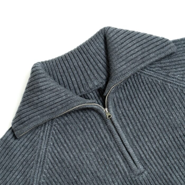 acrylic mens pullover sweaters 1/4 zip shawl collar ribbed basic men's unique sweaters
