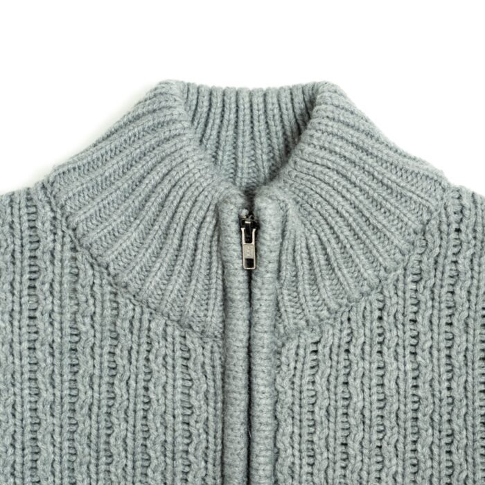 full zip pullover sweaters 100 acrylic jacquard cable weave striped mens Sweaters custom