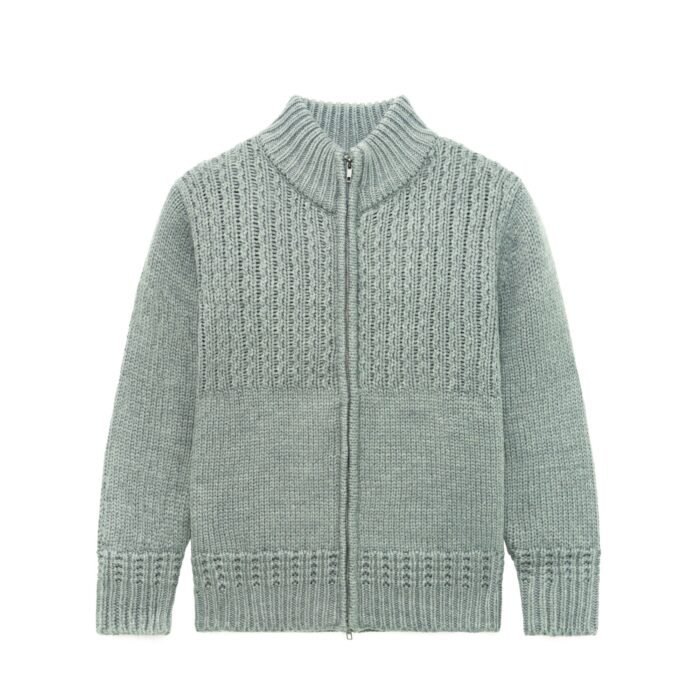 full zip pullover sweaters 100 acrylic jacquard cable weave striped mens Sweaters custom