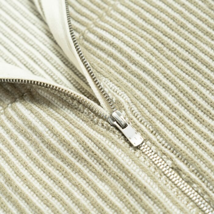 mens hooded sweaters full zip cardigan pocket 100 wool weave striped mens Sweaters OEM ODM