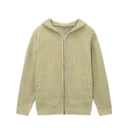 wool full zip hoodie crochet striped plain mens hooded sweaters light Breathable Ainear-clothing
