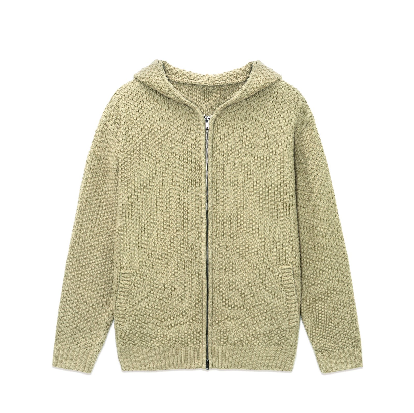 wool full zip hoodie crochet striped plain mens hooded sweaters light Breathable Ainear-clothing