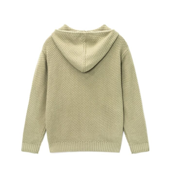 wool full zip hoodie crochet striped plain mens hooded sweaters light Breathable Ainear-clothing