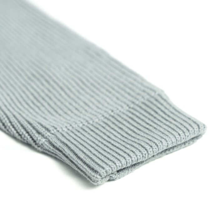 cotton full zip hoodie solid color jacquard ribbed with zipper pocket
