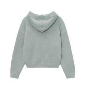 cotton hoodie full zip zipper pocket