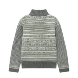 wool pullover 1/4 zip fair isle High Quality Icelandic