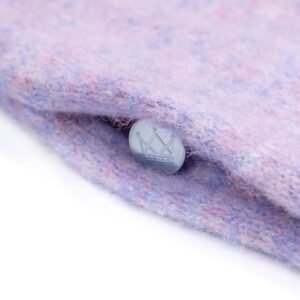 wool cardigan hooded breasted weave