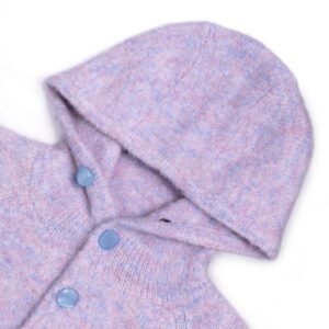 wool cardigan hooded breasted weave