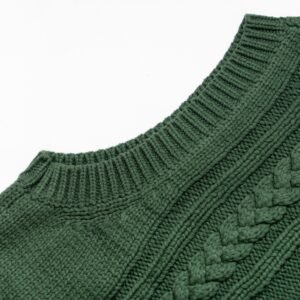 wool vest college cable weave