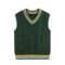 cotton college cable weave striped vest preppy varsity Fraternities vest sweater mens Sweaters custom