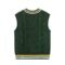 cotton college cable weave striped vest preppy varsity Fraternities vest sweater mens Sweaters custom