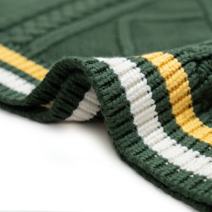 cotton college cable weave striped vest preppy varsity Fraternities vest sweater mens Sweaters custom