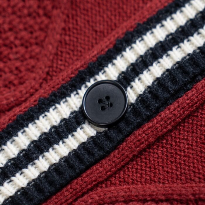 cable weave striped cardigan college varsity preppy Fraternities cardigan sweater mens Sweaters factory Ainear-clothing