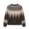 fair isle graphic sweaters wool crochet hand made full zip fair isle sweaters mens Sweaters supplier
