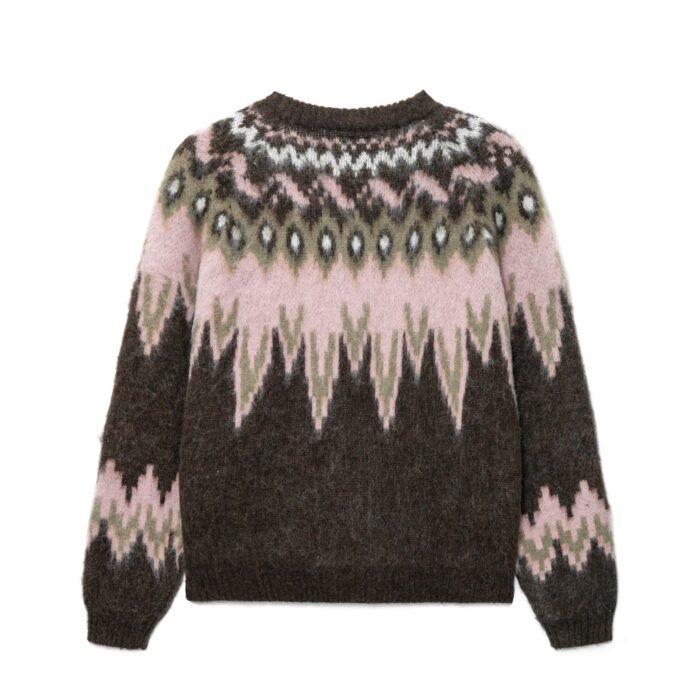 fair isle graphic sweaters wool crochet hand made full zip fair isle sweaters mens Sweaters supplier