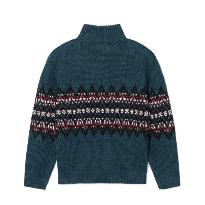 fair isle graphic pullover sweaters wool crochet hand made 1/4 zip fair isle sweaters mens Sweaters bulk