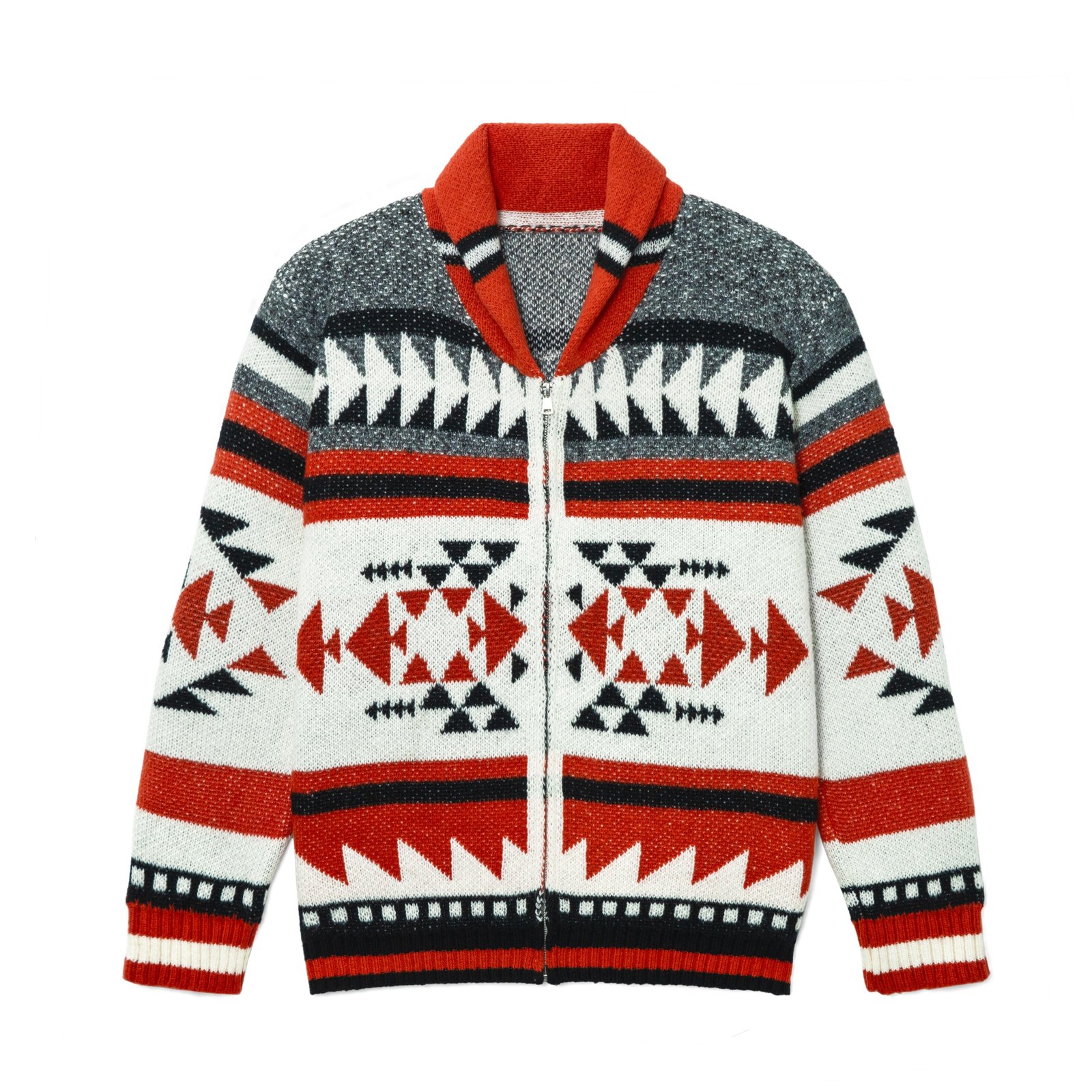aztec graphic zip cardigan wool intarsia crochet hand made mens Sweaters exporter