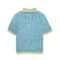 jacquard polo T-shirt short sleeve Hollow weave embroidery pattern breathable