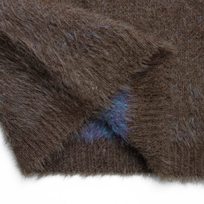 mohair 1/4 zip neck men sweaters vest weave waffle intarsia graphic