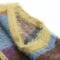 mohair 1/4 zip neck men sweaters vest weave waffle intarsia graphic