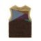 mohair 1/4 zip neck men sweaters vest weave waffle intarsia graphic