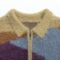 mohair 1/4 zip neck men sweaters vest weave waffle intarsia graphic
