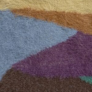 mohair vest 1/4 zip neck weave waffle