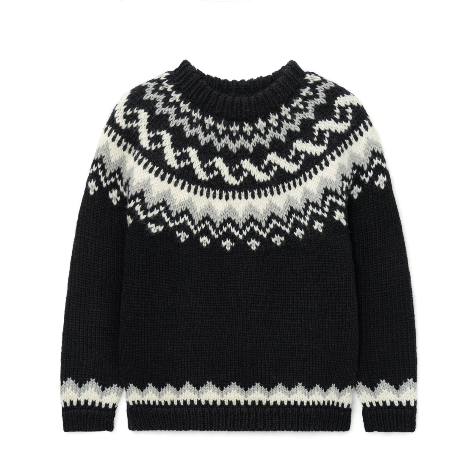 Wool Mens Pullover Sweaters – Fair Isle Jacquard Graphic OEM/ODM