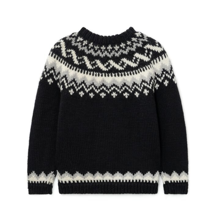 Wool Mens Pullover Sweaters – Fair Isle Jacquard Graphic OEM/ODM