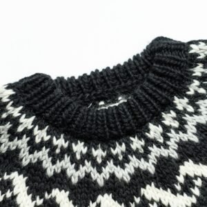 cotton pullover fair isle jacquard graphic weave