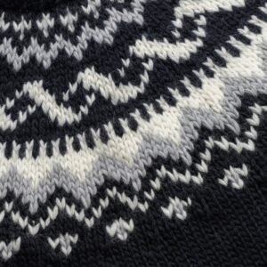 cotton pullover fair isle jacquard graphic weave