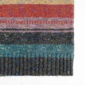 mohair cardigan full zip jacquard striped graphic